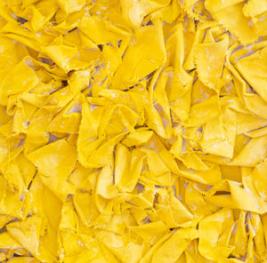Interior view showcasing YELLOW II artwork as part of a modern home decor setting