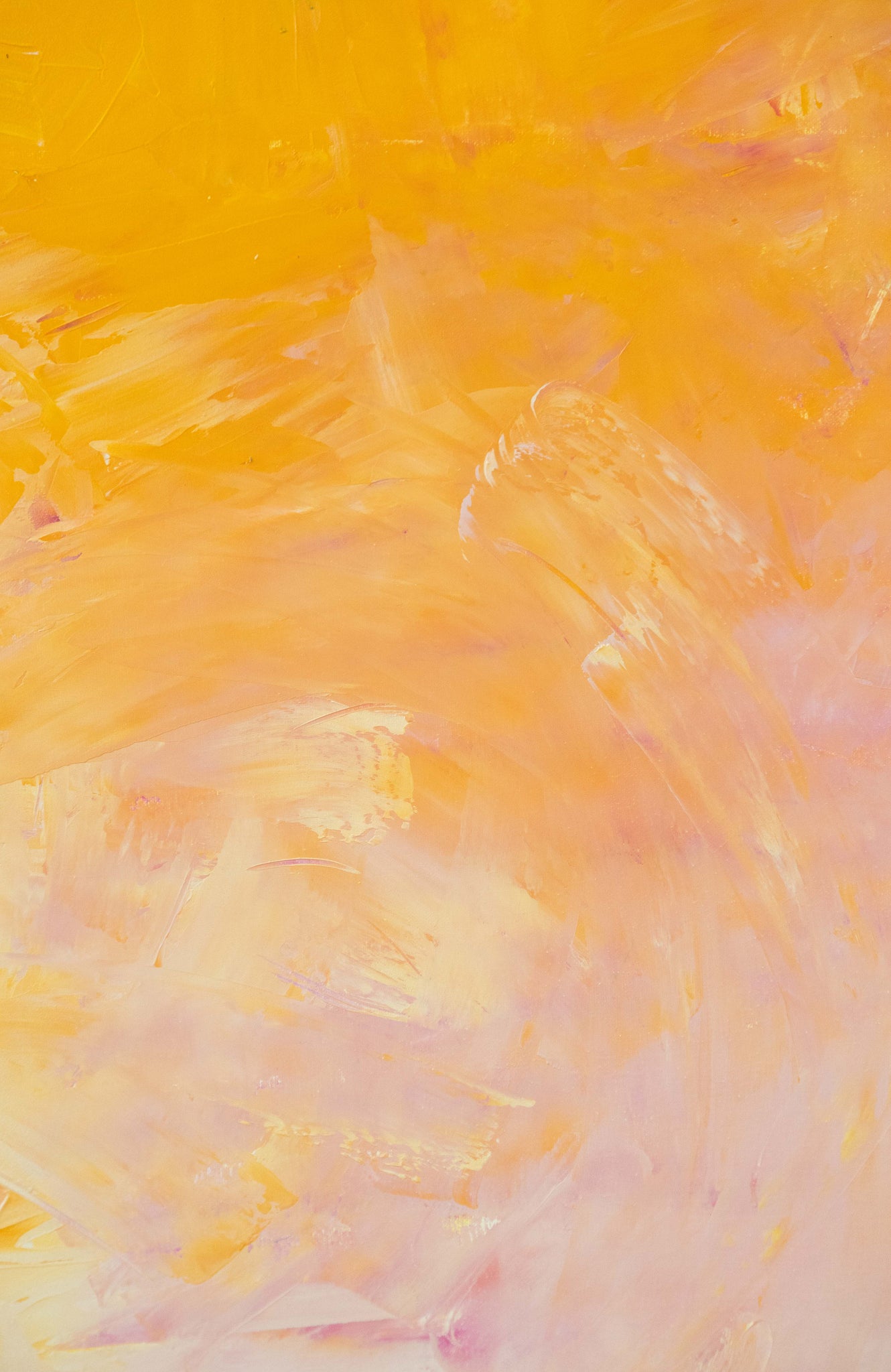 MAGIC SUNSET – Large square abstract painting by Latin American artist Marcela Cadena