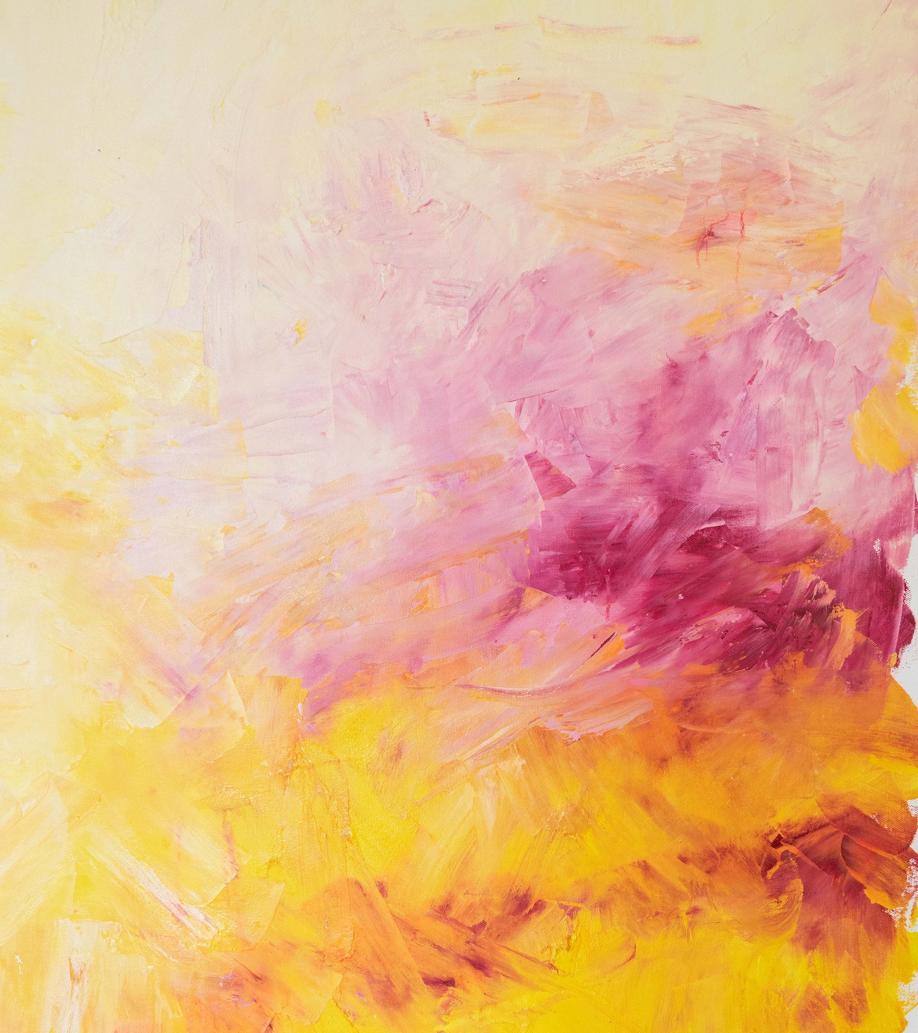 Contemporary painting APRIL – Emotional and spring-inspired artwork by Marcela Cadena